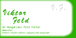 viktor feld business card